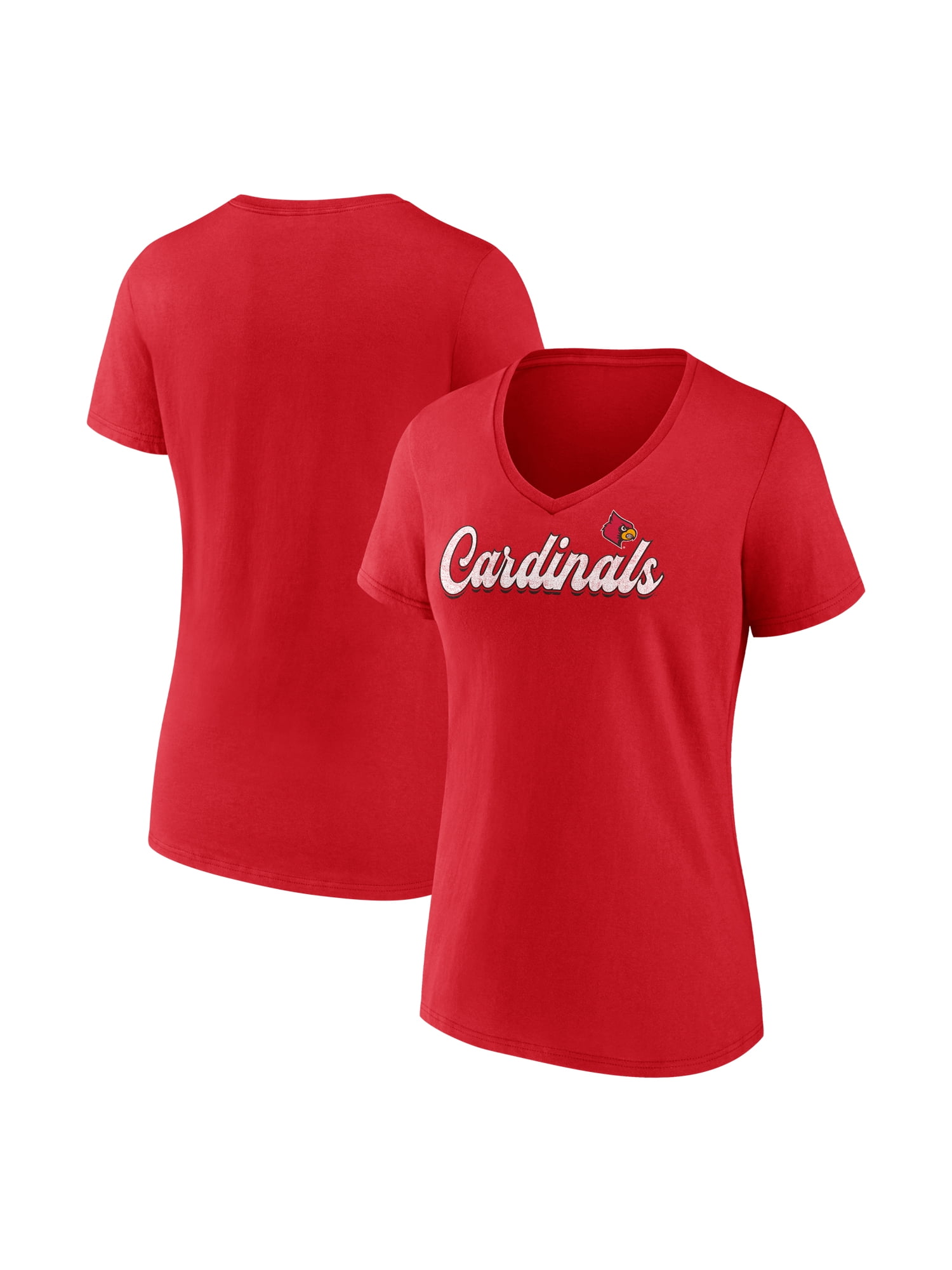 NCAA Louisville Cardinals Women's Cotton Red Short Sleeve T-Shirt