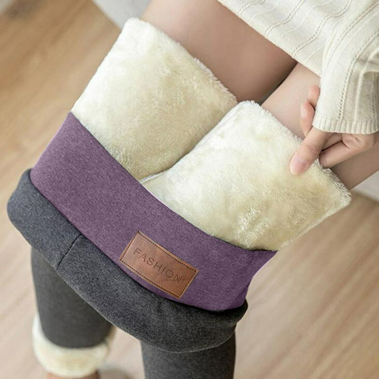 Women Print Warm Winter Tight Thick Velvet Wool Cashmere Pants Trousers  Leggings