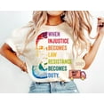thumbnail image 1 of T-T-shirt Quand l'Injustice Devient Loi, Résistant, Résistance, T-shirt, T-shirt Notoire RBG, Poli - Ivoire - TG, 1 of 4
