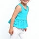 thumbnail image 4 of Vestido de verano para niña con camiseta y falda elástica de cuello redondo en colores pastel. Bonita y clásica camiseta de algodón para niña., 4 of 4