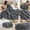 Dark Gray, variant on Textured Striped Throw Blanket | Pink - Soft Fuzzy Ribbed Warm Decor Blanket for Couch Sofa Bed, All Season Cozy Plush for Home Office Travel