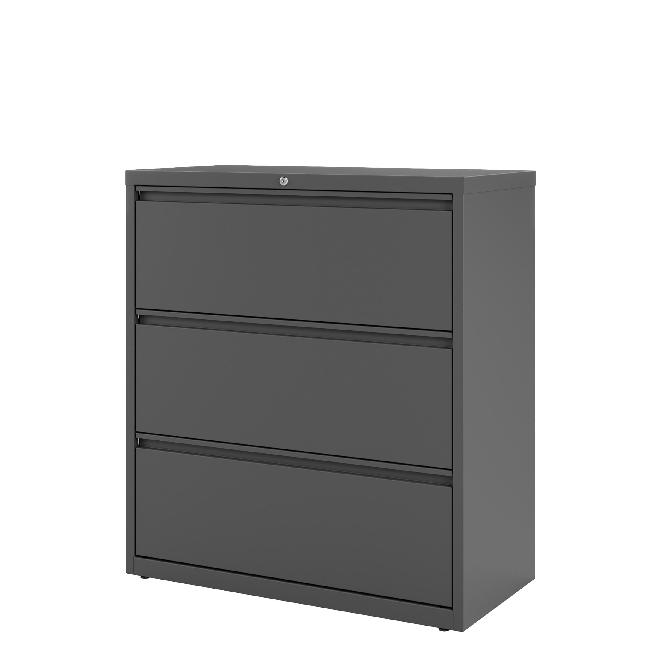 Hirsh 36 Inch Wide 3 Drawer Metal Lateral File Cabinet for Home and Office, Holds Letter, Legal and A4 Hanging Folders, Charcoal