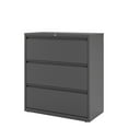 thumbnail image 4 of Hirsh 36" W 3 Drawer Lateral File Cabinet, Charcoal,  A4/Legal/Letter 17636, 4 of 7