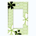 thumbnail image 5 of Metal Light Switch Plate Cover Japanese Flower Pattern Green Wallpaper FLW039, 5 of 13