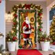 thumbnail image 4 of Cortina navideña para puerta | Cortina navideña de Papá Noel para puerta principal o pared | 89 x 183 cm (35 x 72 pulgadas) Poliéster Decoración festiva para el hogar y el interior, 4 of 6