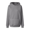 thumbnail image 4 of Oversize Hoodie for Women Fall Backless Mesh Hollow Out Long Sleeve with Pocket Loose Fit Hooded Sweatshirts, 4 of 5