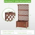 thumbnail image 5 of Jocisland 2 Pack Wooden Raised Garden Bed for Outdoor, Deep Large Planter Box with Diamond Lattice Trellis for Climbing Plants, Vegetables, Gardening（3× 2× 6FT）, 5 of 8