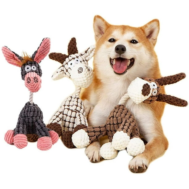 Squeaky Plush Dog Toys Pack of 3 Small Dog Toys Stuffed Dog Toys