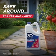30 SECONDS Outdoor Cleaner, 1 Gallon Concentrate for Concrete Surfaces, Cleans Algae, Mold, Mildew Stains