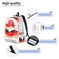 thumbnail image 3 of Bingfone Watermelon Gnome Print Canvas College Laptop Backpack, Large Capacity Lightweight College Bookbag Casual Daypack-Small, 3 of 5
