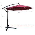 thumbnail image 3 of GZXS 10 Ft Outdoor Patio Umbrella Solar Powered Led Lighted Sun Shade Market Waterproof 8 Ribs Umbrella With Crank And Cross Base For Garden Deck Backyard Pool Shade Outside Deck Swimming Pool, 3 of 3
