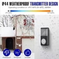 thumbnail image 5 of Sesiiduo Wireless Doorbell, Waterproof Doorbell, Easy Install,Black, 4 Transmitters and 8 Receivers, 5 of 7