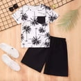 thumbnail image 5 of FINALGANG Boys Two Piece Athletic Outfit Kids Graphic Print Crewneck Short Sleeve T-Shirt Loose Fit Shorts For Casual Daily Outdoor Activities Classic Set, 5 of 9