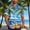 Blue#1, variant on Hawaiian Shirt for Men Fashion Tropical Print Short Sleeve Button Down Lapel Loose Summer Shirts Outdoor Casual Sports Cozy Lightweight Beach Tops