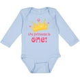 thumbnail image 3 of Inktastic Cute Princess is One 1st Birthday Girls Long Sleeve Baby Bodysuit, 3 of 5