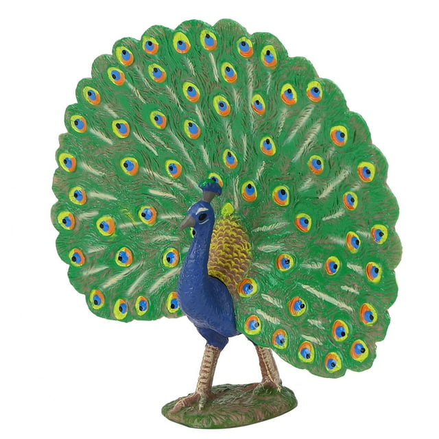 Peacock Model, Art Decoration Peacock Ornament, Bright Colors For Home Gift Office Christmas Peacock Model