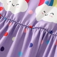 thumbnail image 6 of Fdqin Girls Dresses 3Pcs Floral Print Swing Sundress Sleeveless Cute Summer Midi Dresses Casual Kids Tank Dresses Purple Colorful Yellow 4-5 Years, 6 of 7
