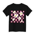 thumbnail image 4 of Gubotare Kids Blouses Girls Girls' Casual Short Sleeve T Shirts Kids' Loose Soft Tops Tees Blouses (Black,Size 5-6 Years), 4 of 4