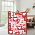 thumbnail image 2 of SLYNSHome Love Heart Throw Blanket Valentine's Day Decorations,Lightweight Ultra Soft Flannel Blanket Pink Red Warm Cosy Fuzzy Throw Blanket for Sofa Bed, 2 of 6