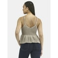 thumbnail image 4 of No Boundaries Peplum Sweater Tank Top, Women's, 4 of 5