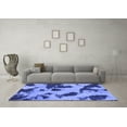 thumbnail image 3 of Ahgly Company Indoor Square Abstract Blue Modern Area Rugs, 3' Square, 3 of 4