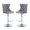 Gray & Silver, variant on Tcbosik Modern Swivel Counter Height Barstools Set of 2, Velvet Upholstered Bar Stool with Button Tufted Back & Chrome Base, 24.8" - 33" Height Adjustable Island Chair for Dining Room, Beige & Silver