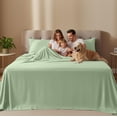 thumbnail image 2 of 3 Piece Twin XL Deep Pocket Bed Sheet Set, 16 Inches, Premium Microfiber Sheets - Sage Green, 2 of 9