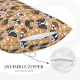 thumbnail image 2 of Plush Throw Pillow Covers, Cute puppy E Pillow Cases with Invisible Zipper, Breathable Microfiber Pillow Cases Standard Size for Sleeping Bedroom Sofa Living Room 16x24, 2 of 5