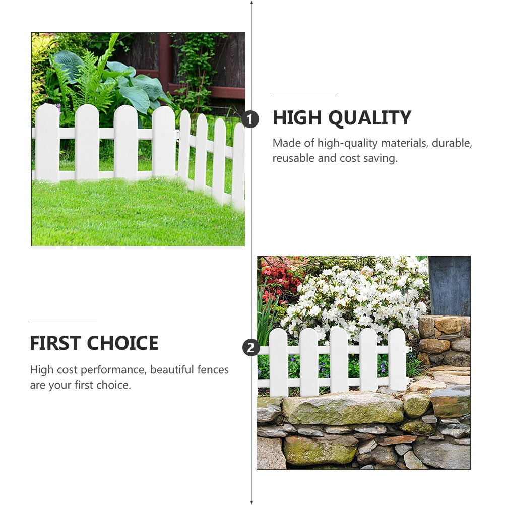 Gymnture Garden Fence Panel - Decorative, Sturdy for Garden Decoration (White)