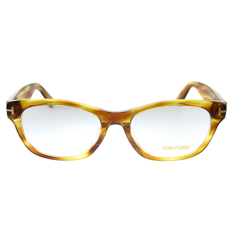 Tom Ford TF 5425F Plastic Womens Rectangle Eyeglasses Light Havana 53mm Adult