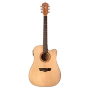 Washburn Harvest Dreadnought Cutaway Acoustic Guitar - Natural Gloss - D7SCE