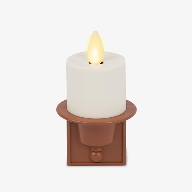 Vela Luminara Nightlight sin llama de arcilla cocida desde el anochecer hasta el amanecer