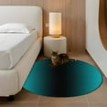 thumbnail image 3 of Teal Black Ombre 3ft Area Rug, Gradient Contemporary Abstract Art Washable Non-Slip Small Round Rugs for Entryway Bedroom Kitchen, Soft Circle Carpet for Dining Room, Playroom Nursery Rug, 3 of 9