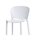 thumbnail image 3 of Benjara Celin 30" Barstool Chair- Set of 4- Stackable- Mesh- Curved Seat- White, 3 of 6