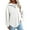 WHITE, variant on SWQZVT Womens Sweatshirts Waffle Knit Half Zip Pullover for Women Casual Long Sleeve Lightweight Loose Fit Fall Tops L