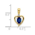 thumbnail image 3 of 14K Diamond & Sapphire Pendant in 14k Yellow Gold, 3 of 3
