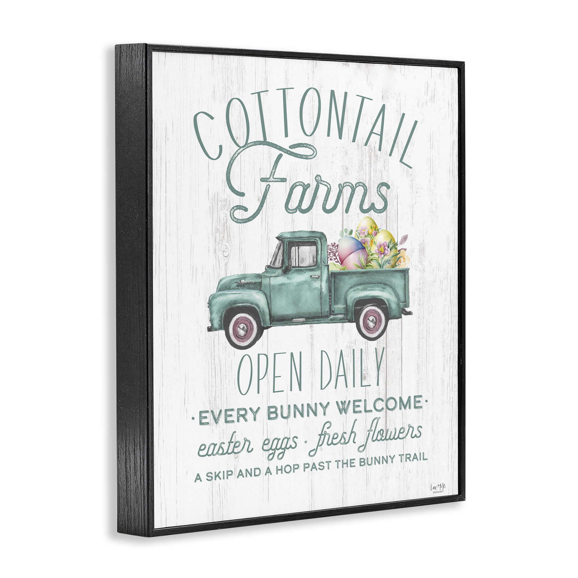Stupell Industries Antique Cottontail Farms Black Framed Giclee Art, design by Lux + Me Designs