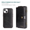 thumbnail image 3 of Compatible with  13 Mini Wallet Case  Multi-Function Wallet Case  2 in 1 Detachable Magnetic Wallet Case with Card Holder  PU Leather Flip Cover with Lanyard, 3 of 8
