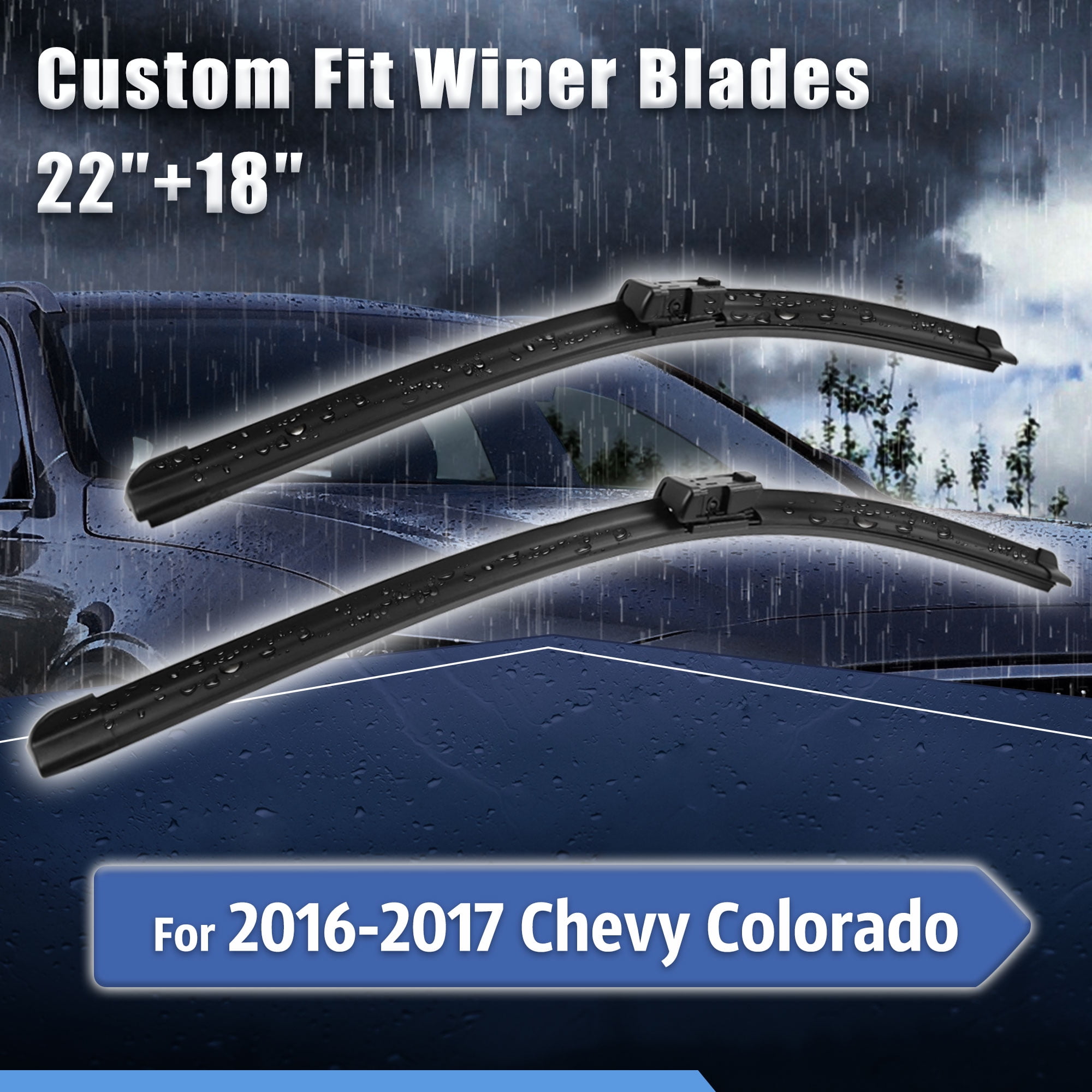 Unique Bargains 22' 18' Windshield Wiper Blades for Chevy Colorado 2016 2017