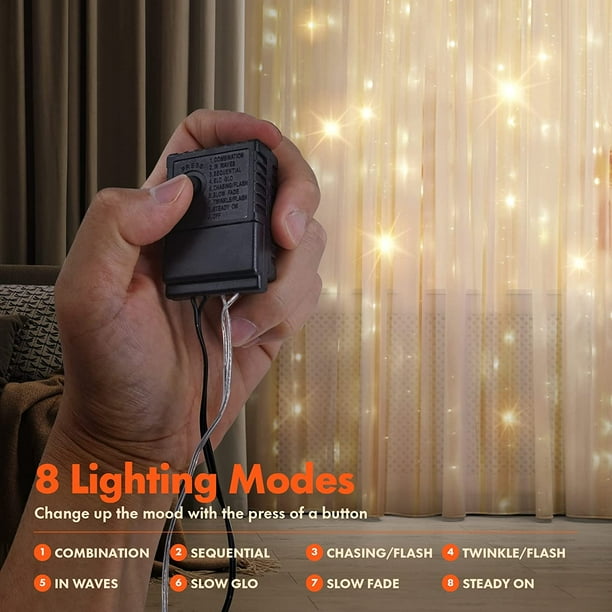 Twinkle star 300 led window curtain string light wedding party home garden bedroom outdoor indoor sale wall