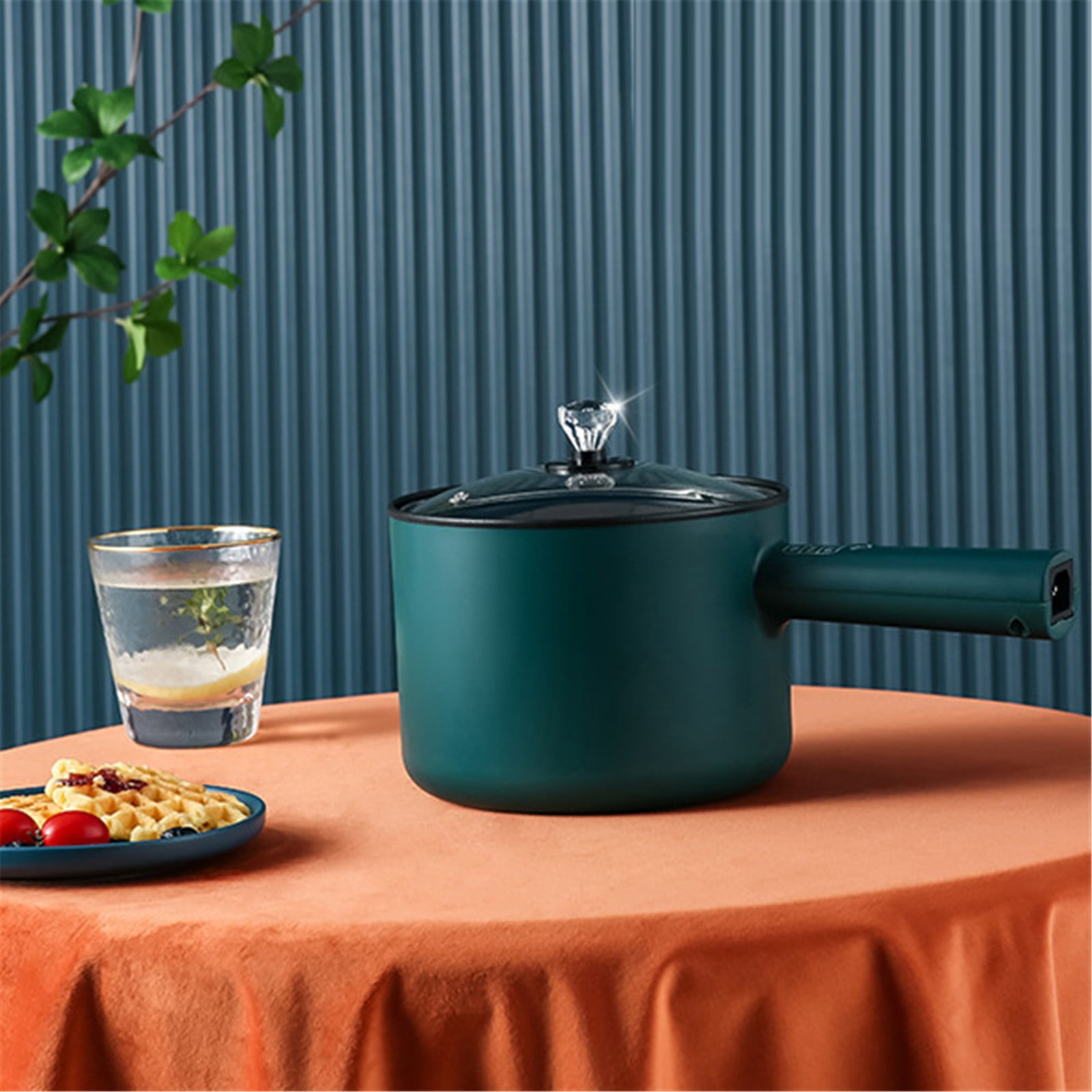 Non-Stick Pan Electric Hot Pot with Steamer Multi Purpose Pot 1.8L Non Stick Pan Adjustable Temperature Control Pasta Electric Pot Overheat Cook Dry, 1* Rice Cooker Clearance Sale