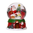 thumbnail image 2 of Christmas Crystal Ornament, Festive Holiday Decoration, Liquid Snow Globe with Santa and Christmas Tree for Home and Office Decor, Resin Base, Battery Powered, 2 of 7