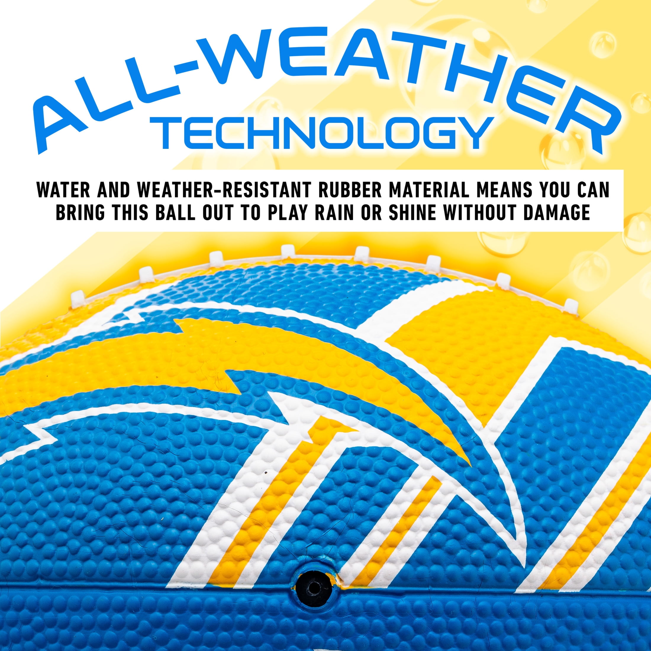 Franklin Sports NFL Los Angeles Chargers Football - Youth Football -  Mini 8.5" Rubber Football - Perfect for Kids - Team Logos and Colors!
