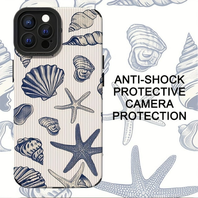 Ocean Conch Phone Case for Iphone 15/15Plus/15Pro/15Promax, Iphone 14/14Plus/14Pro/14Promax, Iphone 13/13Pro/13Promax, Iphone 12/12Pro/12Promax, Iphone 11/11/11Pro Max/Iphone 7/8/Iphone X/Xs Phone Cas
