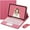 Dark Pink, variant on Timoom iPad 10th Generation 2022 10.9" Color Touch Keyboard Case with Bluetooth Mouse Cute Round Key TouchPad Detachable Keyboard for iPad 10