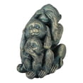 thumbnail image 2 of Whimsical Faded Bronze Color See Hear Speak No Evil Rainforest Monkeys Figurine, 2 of 10