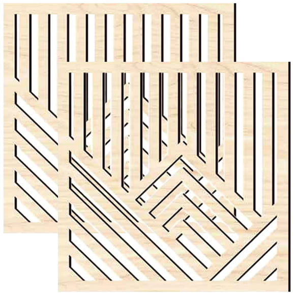 Milisten 2pcs Wooden Wall Art Home Wall Art Ornament Decorative Wall Panel Decor