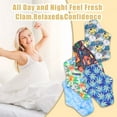 thumbnail image 4 of 5 Pcs Reusable Sanitary Pads,Washable Multicolor Cloth Menstrual Pads/Menstrual Towel/Sanitary Napkins with Bamboo Charcoal Absorbent Layer,Bamboo Cloth Pads with 1 Mini Waterproof Portable Bag, 4 of 8