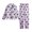 Purple, variant on Godderr Kids Toddler 2Pcs Printed Satin Silk Pajamas Set Long Sleeved Fall V-Neck Sleepwear Set for Kids Boys Girls 5Y-13Y