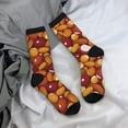 thumbnail image 5 of Hirioo Almond Nuts Pattern Adult Middle Tube Socks Breathable Sock Non-Pilling,Contrasting Color Design, 5 of 6